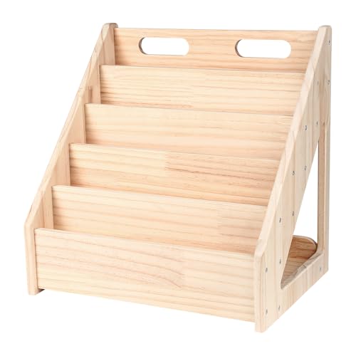 XUANYU Bücherregal für Kinder aus Naturholz, 5 + 1 Ebenen, Bücherregal zur Aufbewahrung von Spielzeug / Buch, kleines Montessorianisches Bücherregal, 6 Ebenen, Holz, 42 x 30 x 42 cm XUANYU Bücherregal für Kinder aus Naturholz, 5 + 1 Ebenen, Bücherregal zur Aufbewahrung von Spielzeug / Buch, kleines Montessorianisches Bücherregal, 6 Ebenen, Holz, 42 x 30 x 42 cm von XUANYU