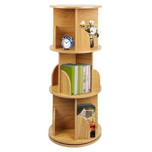XUANYU Drehbares Bücherregal mit 3 Ebenen, Bücherregal zur Aufbewahrung von Spielzeug / Buch, kleines Montessorianisches Bücherregal, 3 Ebenen, Holz, 40 x 40 x 98 cm XUANYU Drehbares Bücherregal mit 3 Ebenen, Bücherregal zur Aufbewahrung von Spielzeug / Buch, kleines Montessorianisches Bücherregal, 3 Ebenen, Holz, 40 x 40 x 98 cm von XUANYU