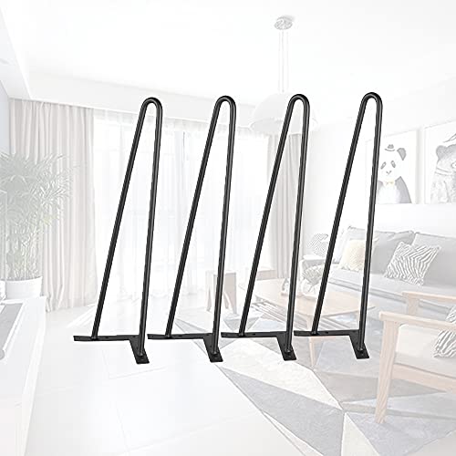 XUANYU Haarnadel Tischbeine aus Metall 4-er Set Höhe 50 cm (19,69'') Möbelfüße Tischfüße Schwarz Haarnadelbeine für Esstisch Couchtisch Nachttisch von XUANYU