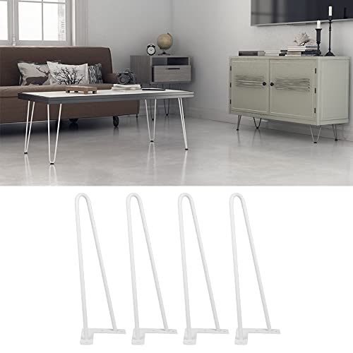 XUANYU Haarnadel Tischbeine aus Metall Möbelfüße Weiß B Tischfüße Haarnadelbeine für Esstisch Couchtisch Nachttisch, 4-er Set Höhe 41 cm (16,14'') von XUANYU