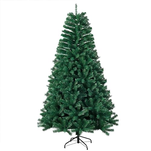 XUANYU Künstlicher Weihnachtsbaum, 120 cm, 220 Spitzen, künstlicher Weihnachtsbaum mit stabilem Eisenständer, realistischer Weihnachtsbaum für Wohnzimmer, Haus, Party, Dekoration (grün) von XUANYU