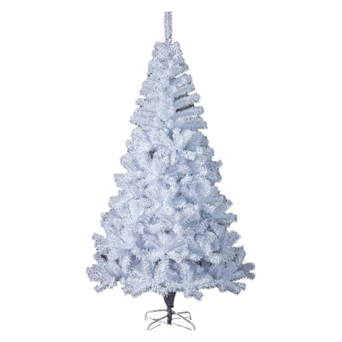XUANYU Künstlicher Weihnachtsbaum, 150 cm, PVC mit stabilem Metallständer, verstärkte Zweige für Wohnzimmer, Haus, Party, Dekoration (weiß) von XUANYU