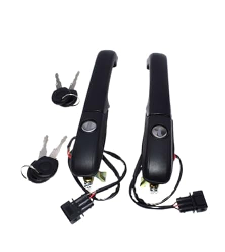 XUBOR Auto-Außentürgriffe schwarz mit Schlüsseln, for Passat, B4 3A0839205A 3A0839206A 3A0837207C 3A0837208C 1994 1995 1996 1997 Auto-Innentürgriff(BLACK Front Left Right) von XUBOR