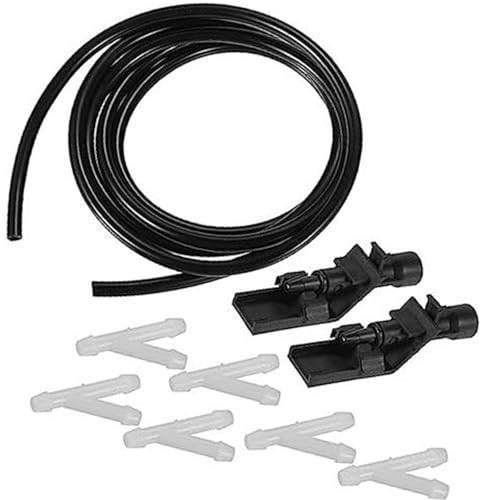XUBOR Scheibenwaschdüsen Schwarz Vorne mit Schlauch und Anschlüssen 1 Set, for HR-V, Nr.76810TP6A01 Beheizte Waschdüse von XUBOR