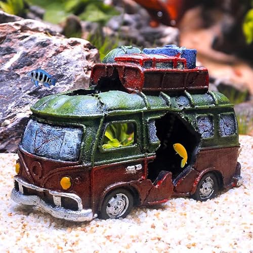 XUBX Aquarium Ornamente, Aquarium Bus Dekoration, Roboter Berghöhle Zubehör Aqua Deko Für Kleine Garnele Fisch Schildkröte, das dekorative Polyresin Landschaft Für Fish Tank (15X 14 X8.5cm)… XUBX Aquarium Ornamente, Aquarium Bus Dekoration, Roboter Berghöhle Zubehör Aqua Deko Für Kleine Garnele Fisch Schildkröte, das dekorative Polyresin Landschaft Für Fish Tank (15X 14 X8.5cm)… von XUBX
