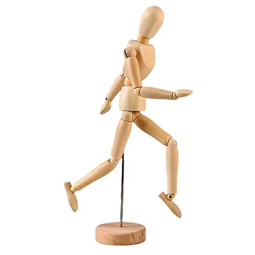 XUBX Gliederpuppe aus Holz, 33cm Holzpuppe Menschlicher Körper Mannequin mit Ständer, Verstellbare Glieder Puppe, Zeichenpuppe, Bewegliche Modellpuppe Für Anfänger, Profis und Künstler XUBX Gliederpuppe aus Holz, 33cm Holzpuppe Menschlicher Körper Mannequin mit Ständer, Verstellbare Glieder Puppe, Zeichenpuppe, Bewegliche Modellpuppe Für Anfänger, Profis und Künstler von XUBX