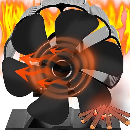 XUBX Ofenventilator Kaminventilator ohne Strom für Kamin Kaminöfen, 6 Flügeln, Holzbrenner, für Wärmezirkulation, geräuschloser Betrieb, Öko-Feuerventilator für Holzofen, Holzbrenner, Kaminzubehör XUBX Ofenventilator Kaminventilator ohne Strom für Kamin Kaminöfen, 6 Flügeln, Holzbrenner, für Wärmezirkulation, geräuschloser Betrieb, Öko-Feuerventilator für Holzofen, Holzbrenner, Kaminzubehör von XUBX