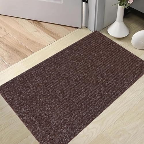 Fußmatte Innen 50 x 100 cm Schmutzfangmatte rutschfest, Waschbar & Wetterfest Fußmatte für Eingangsbereich für Eingangsbereich Oder Balkon, Braun Fußmatte Innen 50 x 100 cm Schmutzfangmatte rutschfest, Waschbar & Wetterfest Fußmatte für Eingangsbereich für Eingangsbereich Oder Balkon, Braun von XUCHOU