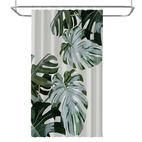 Waschbar Duschvorhang 105 x 195 cm Waschbar Hochwertig Stoff wasserdichte Badevorhänge Viele Schöne Duschvorhänge Zur Auswahl für Badewanne Und Dusche, Weiß von XUCHOU