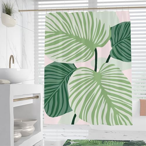 Waschbar Duschvorhang 90 x 165 cm Waschbar Hochwertig Stoff Vorhang für Dusche Viele Schöne Duschvorhänge Zur Auswahl für Badezimmer, Badewanne, Weiß von XUCHOU