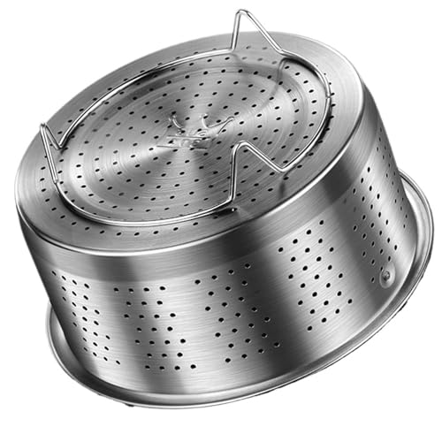 1PC Edelstahl Dampfer Korb In Stant Topf Zubehör for Instant Herd Mit Silikon Griff Druck Reis(17.5cm) von XUCZHAI