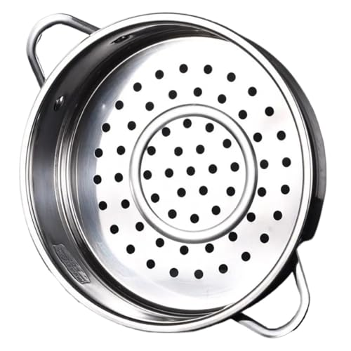 Dampfkorb aus Edelstahl 304 mit Doppelohr-Dampfgestell, sicheres Material, Abfluss, Küchenkochwerkzeug(28cm) von XUCZHAI