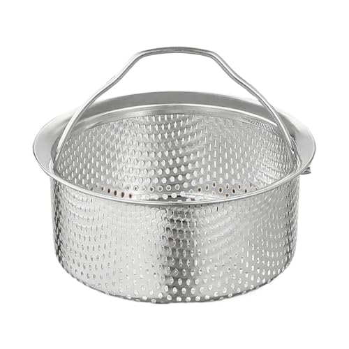 Universal-Dampfkorbeinsatz aus Edelstahl for Reiskocher/Instant Pot, spülmaschinenfest, multifunktional(L) von XUCZHAI