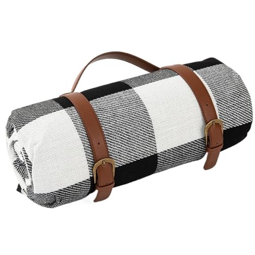 XUCZHAI 200x200cm Outdoor Picknick Decken Matten Camping Faltbare Pad Decken Mit Leder Griff Wasserdicht Strand Camping Zubehör(Green,150x200cm) von XUCZHAI