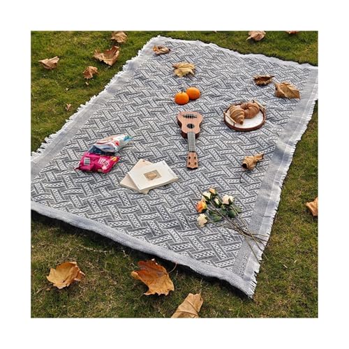 XUCZHAI 90–150 cm feuchtigkeitsbeständige, tragbare Matte, Picknickmatte for Outdoor-Camping, Picknick, Strand, Outdoor-Decke – perfekt for Camping(Black) von XUCZHAI