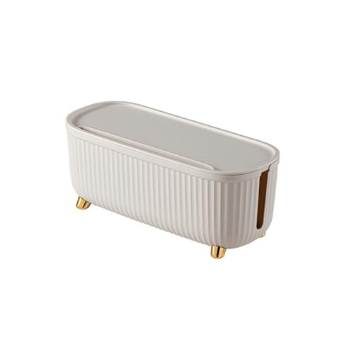 XUCZHAI Kabelaufbewahrungsbox Kabelbox, stabile Kabelaufbewahrungsbox mit Deckel, sorgt for Ordnung, ultragroße Organizer-Box for Steckdosenleisten Zum Verstecken Und Organisieren Von Kabeln(Beige) von XUCZHAI