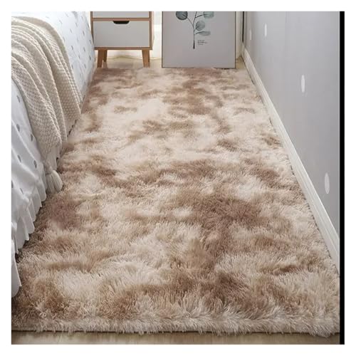 XUCZHAI Nacht Plüsch Teppich Boden Wohnzimmer Kaffee Tisch Schlafzimmer Haushalt Matte Teppich Wohnkultur Schönes Zimmer Mädchen Kinder Haustier(Camel,80x200cm) von XUCZHAI