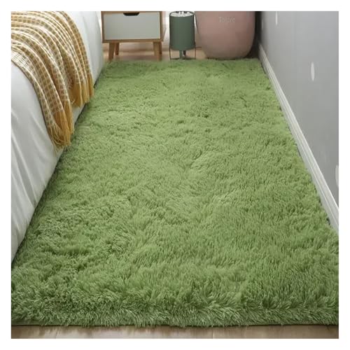XUCZHAI Nacht Plüsch Teppich Boden Wohnzimmer Kaffee Tisch Schlafzimmer Haushalt Matte Teppich Wohnkultur Schönes Zimmer Mädchen Kinder Haustier(Grass Green,50x80cm) von XUCZHAI