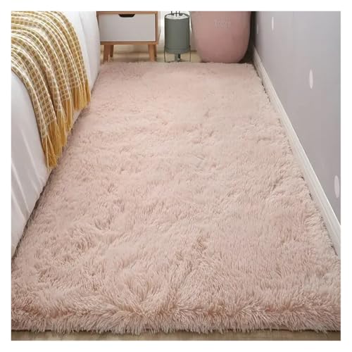 XUCZHAI Nacht Plüsch Teppich Boden Wohnzimmer Kaffee Tisch Schlafzimmer Haushalt Matte Teppich Wohnkultur Schönes Zimmer Mädchen Kinder Haustier(Light Camel,100x200cm) von XUCZHAI