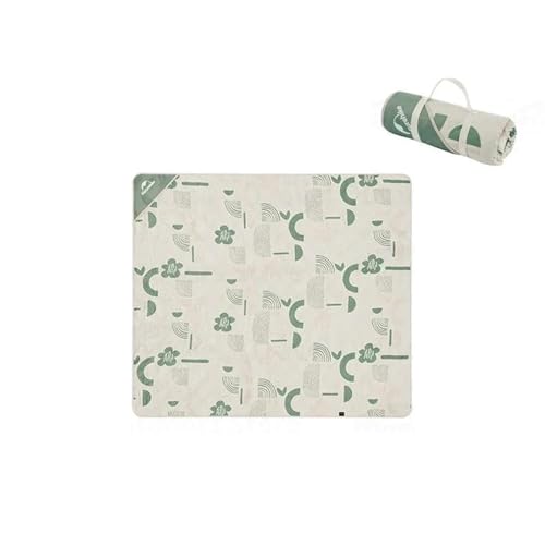 XUCZHAI Outdoor wasserdichte Picknickmatte Pfirsichhaut Samt Maschinenwaschbar Tragbare Faltbare Campingmatte for Picknick(Gray-170x200cm) von XUCZHAI