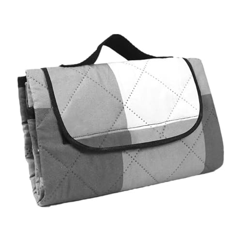 XUCZHAI Picknickmatte Im Freien, Wasserdicht Und Feuchtigkeitsbeständig, Tragbar, Faltbar, Feld-Campingmatte, Tischdecke, Touristenmatte, Stranddecke(Gray 200x200CM) von XUCZHAI