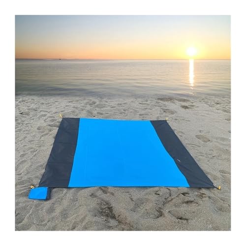 XUCZHAI Praktische, Faltbare Picknickmatte for Outdoor-Camping, zweifarbig, feuchtigkeitsbeständige Matte, Karierte Stofftasche, Strandmatte(Blue) von XUCZHAI
