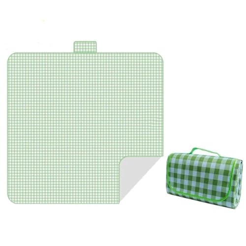 XUCZHAI Tragbare Campingmatte, große Decke, wasserdicht, feuchtigkeitsbeständig, Dicke Tragetasche, Picknickmatte, Wanderstrand, Reisen, Outdoor-Aktivitäten(Green) von XUCZHAI