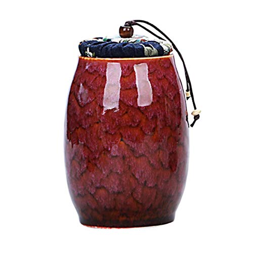 Vorratsdosen im Vintage-Stil, traditionelle Teedosen aus Keramik, Teeglas mit versiegelten Deckeln für Zuhause, Küche, Esszimmer, Dekoration (rot) von XUDREZ
