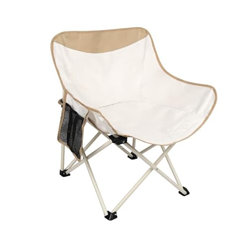 XUDREZ Campingstuhl Faltbar 600d Oxford Tuch Verdicktes Eisenrohr Campingstühle Mit Aufbewahrungstasche Faltstuhl Geeignet Zum Anglerstuhl, Skizzieren, Strandkorb Beige von XUDREZ