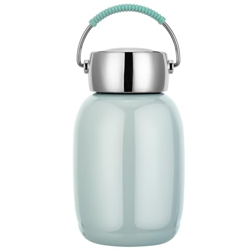 XUDREZ Mini-isolierte Edelstahl-Wasserflasche, 260 ml, kleine Vakuum-Metall-Wasserflasche, auslaufsichere Flasche für Sport, Saft, Milch, Tee, Vakuum, heißes und kaltes Wasser, Kaffeeflasche, Grau von XUDREZ