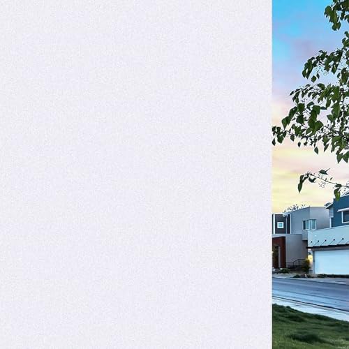 Fensterfolie Selbsthaftend Blickdicht 85 x 200 cm Verdunkelungsfolie Blickdicht Glasfolie Statisch Haftend, Kein Kleber, Blickdicht, Wiederverwendbar, für Zuhause, weiß matt Fensterfolie Selbsthaftend Blickdicht 85 x 200 cm Verdunkelungsfolie Blickdicht Glasfolie Statisch Haftend, Kein Kleber, Blickdicht, Wiederverwendbar, für Zuhause, weiß matt von XUEDNGM