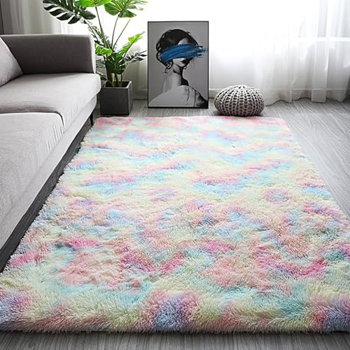 Flauschiger Teppich Teppich Shaggy 50 x 130 cm Pflegeleicht Und Einfarbig, Weich Modern Unifarben Teppich Plüsch Wohnzimmer Shaggy Teppich Wohnzimmer für Wohnzimmer, Schlafzimmer, Sieben Farben von XUEDNGM