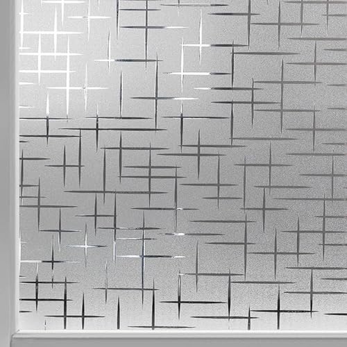 Sichtschutzfolie Selbstklebend Statische Folie 70 x 140 cm Milchglasfolie Fenster Sichtschutz Fensterfolie Statisch Haftend, Kein Kleber, Blickdicht, Wiederverwendbar, für Zuhause, Doji von XUEDNGM