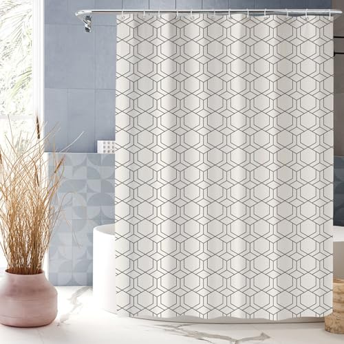 XUEDNGM Badevorhang 80 x 160 cm Anpassbar, Wasserdicht Waschbar Antischimmel, Hochwertig, mit Haken Duschvorhang Badevorhang Duschvorhang aus Stoff, Geometrie XUEDNGM Badevorhang 80 x 160 cm Anpassbar, Wasserdicht Waschbar Antischimmel, Hochwertig, mit Haken Duschvorhang Badevorhang Duschvorhang aus Stoff, Geometrie von XUEDNGM