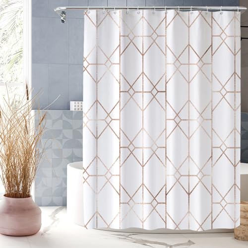 XUEDNGM Duschvorhang Antischimmel 160 x 160 cm Anpassbar, Wasserdicht Waschbar Antischimmel, Hochwertig, mit Haken Badzimmer Badewanne Vorhang Bad Vorhang, Abstrakt von XUEDNGM