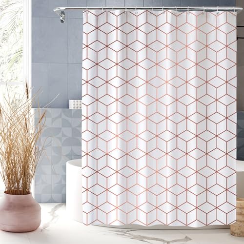 XUEDNGM Duschvorhang Textil Waschbar 90 x 175 cm Anpassbar, Wasserdicht Waschbar Antischimmel, Hochwertig, mit Haken Duschvorhang Anti-Schimmel in Badezimmer, weißer Würfel XUEDNGM Duschvorhang Textil Waschbar 90 x 175 cm Anpassbar, Wasserdicht Waschbar Antischimmel, Hochwertig, mit Haken Duschvorhang Anti-Schimmel in Badezimmer, weißer Würfel von XUEDNGM
