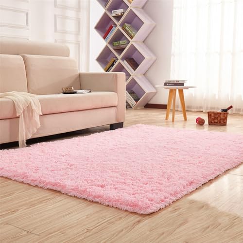XUEDNGM Hochflor Teppich Wohnzimmer 100 x 120 cm Waschbar Flauschig Weich rutschfest Moderne Deko Plüsch Shaggy Teppiche Teppich Hochflor Wohnzimmer für Wohnzimmer, Schlafzimmer, Rosa XUEDNGM Hochflor Teppich Wohnzimmer 100 x 120 cm Waschbar Flauschig Weich rutschfest Moderne Deko Plüsch Shaggy Teppiche Teppich Hochflor Wohnzimmer für Wohnzimmer, Schlafzimmer, Rosa von XUEDNGM