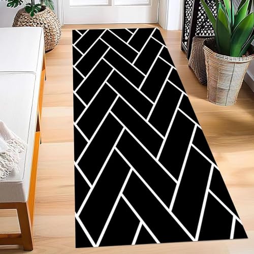XUEDNGM Küchenläufer Flurteppich Flurläufer Flurteppich 45 x 160 cm Kurzflor, Weich, rutschfest Waschbar, Langlebig Teppich Läufer Hochflor Lang rutschfest Kücheläufer für Flur, Küche, C von XUEDNGM