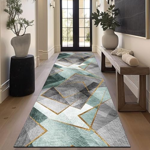 XUEDNGM Küchenläufer Flurteppich Teppichläufer 105 x 300 cm Waschbar rutschfest Uni, Langlebig, Weich Waschbar Kurzflor Küchenläufer Moderner Wohnteppich für Flur, Küche, eins von XUEDNGM