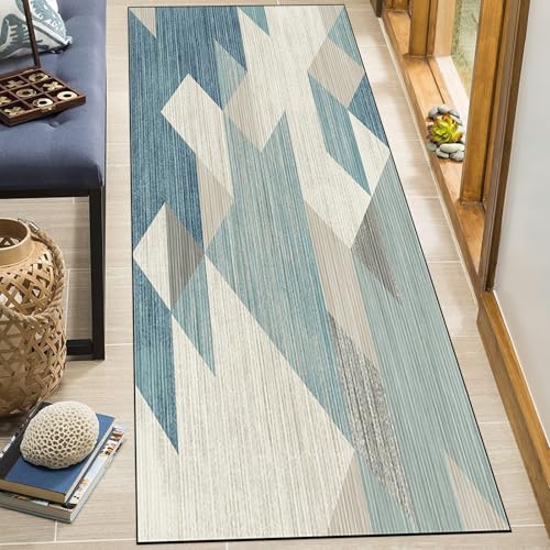 XUEDNGM Küchenläufer Flurteppich Teppichläufer 80 x 90 cm Modern rutschfest Waschbar Dauerhaft,Antistatisch Teppich Wohnzimmer Waschbar Teppich Läufer Kurzflor für Flur, Küche, D von XUEDNGM