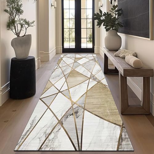 XUEDNGM Läufer Teppich Teppich Läufer Flur 100 x 190 cm Kurzflor, Weich, rutschfest Waschbar, Langlebig Teppich Läufer Fürs Flur Lang Küchenteppich Läufer für Flur, Küche, Vier von XUEDNGM