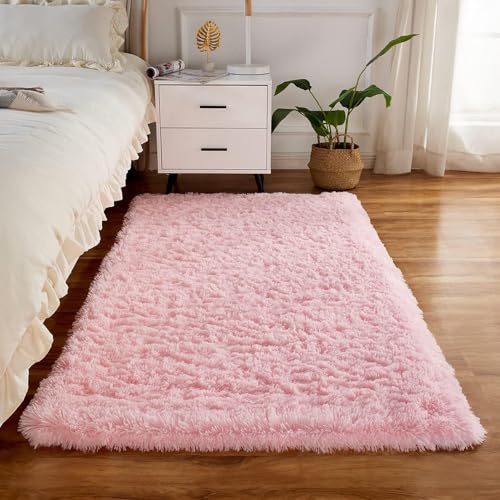 XUEDNGM Moderner Teppich Wohnzimmer Teppich Hochflor 70 x 95 cm Shaggy Flauschiger Teppich, Extra Weich, Pflegeleicht Und Einfarbig Soft Area Rug Teppich Wohnzimmer Einfarbig Teppich, Rosa XUEDNGM Moderner Teppich Wohnzimmer Teppich Hochflor 70 x 95 cm Shaggy Flauschiger Teppich, Extra Weich, Pflegeleicht Und Einfarbig Soft Area Rug Teppich Wohnzimmer Einfarbig Teppich, Rosa von XUEDNGM