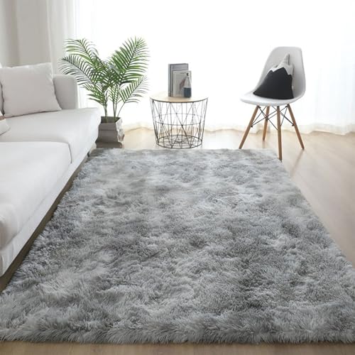 XUEDNGM Schlafzimmer Bettvorleger Teppich 170 x 210 cm Flauschig, Weich, Pflegeleicht, Anti-Rutsch, Waschbar Wohnzimmer Teppich Hochflor Teppiche Wohnzimmer für Wohnzimmer, Schlafzimmer, Hellgrau XUEDNGM Schlafzimmer Bettvorleger Teppich 170 x 210 cm Flauschig, Weich, Pflegeleicht, Anti-Rutsch, Waschbar Wohnzimmer Teppich Hochflor Teppiche Wohnzimmer für Wohnzimmer, Schlafzimmer, Hellgrau von XUEDNGM