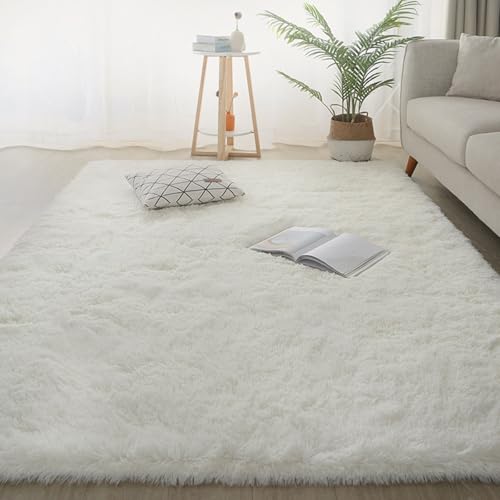 XUEDNGM Schlafzimmer Bettvorleger Teppich 65 x 155 cm Prämie Dick Teppich Teppich Wohnzimmer Hochflor Pflegeleicht Und Einfarbig, Weich Modern Unifarben für Wohn Schlafzimmer, Weiß XUEDNGM Schlafzimmer Bettvorleger Teppich 65 x 155 cm Prämie Dick Teppich Teppich Wohnzimmer Hochflor Pflegeleicht Und Einfarbig, Weich Modern Unifarben für Wohn Schlafzimmer, Weiß von XUEDNGM