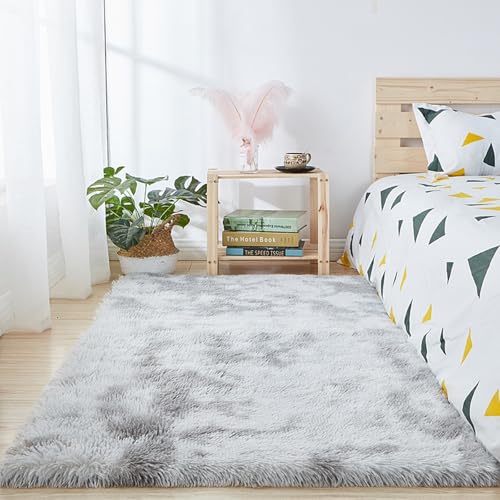 XUEDNGM Teppich Kunstfell Teppich Hochflor 110 x 130 cm Plüsch Shaggy Teppiche Teppich Hochflor Wohnzimmer Pflegeleicht Und Einfarbig, Weich Modern Unifarben für Wohn Schlafzimmer, Wasser Grau XUEDNGM Teppich Kunstfell Teppich Hochflor 110 x 130 cm Plüsch Shaggy Teppiche Teppich Hochflor Wohnzimmer Pflegeleicht Und Einfarbig, Weich Modern Unifarben für Wohn Schlafzimmer, Wasser Grau von XUEDNGM