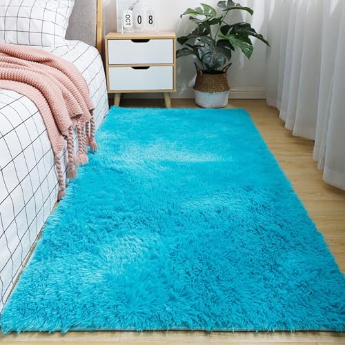 XUEDNGM Teppich Kunstfell Teppich Hochflor 180 x 270 cm Waschbar Flauschig Weich rutschfest Moderne Deko Moderner Hochflor Teppich Wohnzimmer für Wohnzimmer, Schlafzimmer, Himmelblau XUEDNGM Teppich Kunstfell Teppich Hochflor 180 x 270 cm Waschbar Flauschig Weich rutschfest Moderne Deko Moderner Hochflor Teppich Wohnzimmer für Wohnzimmer, Schlafzimmer, Himmelblau von XUEDNGM