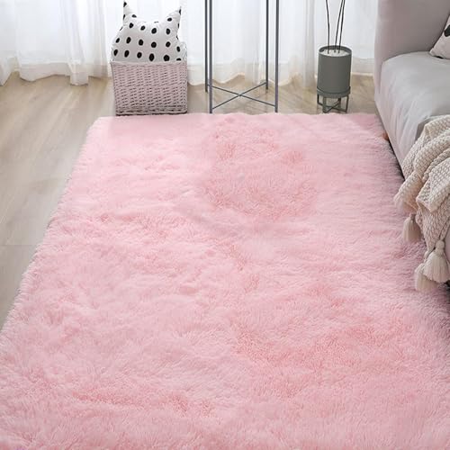 XUEDNGM Teppich Wohnzimmer Plüsch Teppich 150 x 250 cm Waschbar Flauschig Weich rutschfest Moderne Deko Moderner Hochflor Teppich Wohnzimmer für Wohnzimmer, Schlafzimmer, Rosa XUEDNGM Teppich Wohnzimmer Plüsch Teppich 150 x 250 cm Waschbar Flauschig Weich rutschfest Moderne Deko Moderner Hochflor Teppich Wohnzimmer für Wohnzimmer, Schlafzimmer, Rosa von XUEDNGM