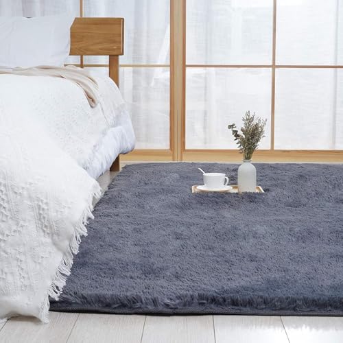 XUEDNGM Weicher Und Flauschiger Teppich 220 x 250 cm Waschbar Flauschig Weich rutschfest Moderne Deko Hochflorteppich Shaggy Hochflor Teppich Wohnzimmer für Wohnzimmer, Schlafzimmer, Grau XUEDNGM Weicher Und Flauschiger Teppich 220 x 250 cm Waschbar Flauschig Weich rutschfest Moderne Deko Hochflorteppich Shaggy Hochflor Teppich Wohnzimmer für Wohnzimmer, Schlafzimmer, Grau von XUEDNGM