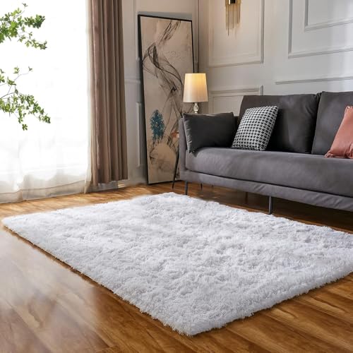 XUEDNGM Wohnzimmerteppich Weicher Teppich 120 x 180 cm Waschbar Flauschig Weich rutschfest Moderne Deko Wohnzimmer Teppich Hochflor Teppiche Wohnzimmer für Wohnzimmer, Schlafzimmer, Weiß XUEDNGM Wohnzimmerteppich Weicher Teppich 120 x 180 cm Waschbar Flauschig Weich rutschfest Moderne Deko Wohnzimmer Teppich Hochflor Teppiche Wohnzimmer für Wohnzimmer, Schlafzimmer, Weiß von XUEDNGM