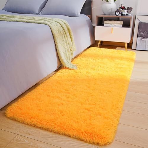 XUEDNGM Wohnzimmerteppich Weicher Teppich 45 x 150 cm Waschbar Bis 30 Grad, Super Soft, Anti-Rutsch, Flauschig Weicher Wohnzimmerteppich für Wohnzimmer, Schlafzimmer, Gelb XUEDNGM Wohnzimmerteppich Weicher Teppich 45 x 150 cm Waschbar Bis 30 Grad, Super Soft, Anti-Rutsch, Flauschig Weicher Wohnzimmerteppich für Wohnzimmer, Schlafzimmer, Gelb von XUEDNGM